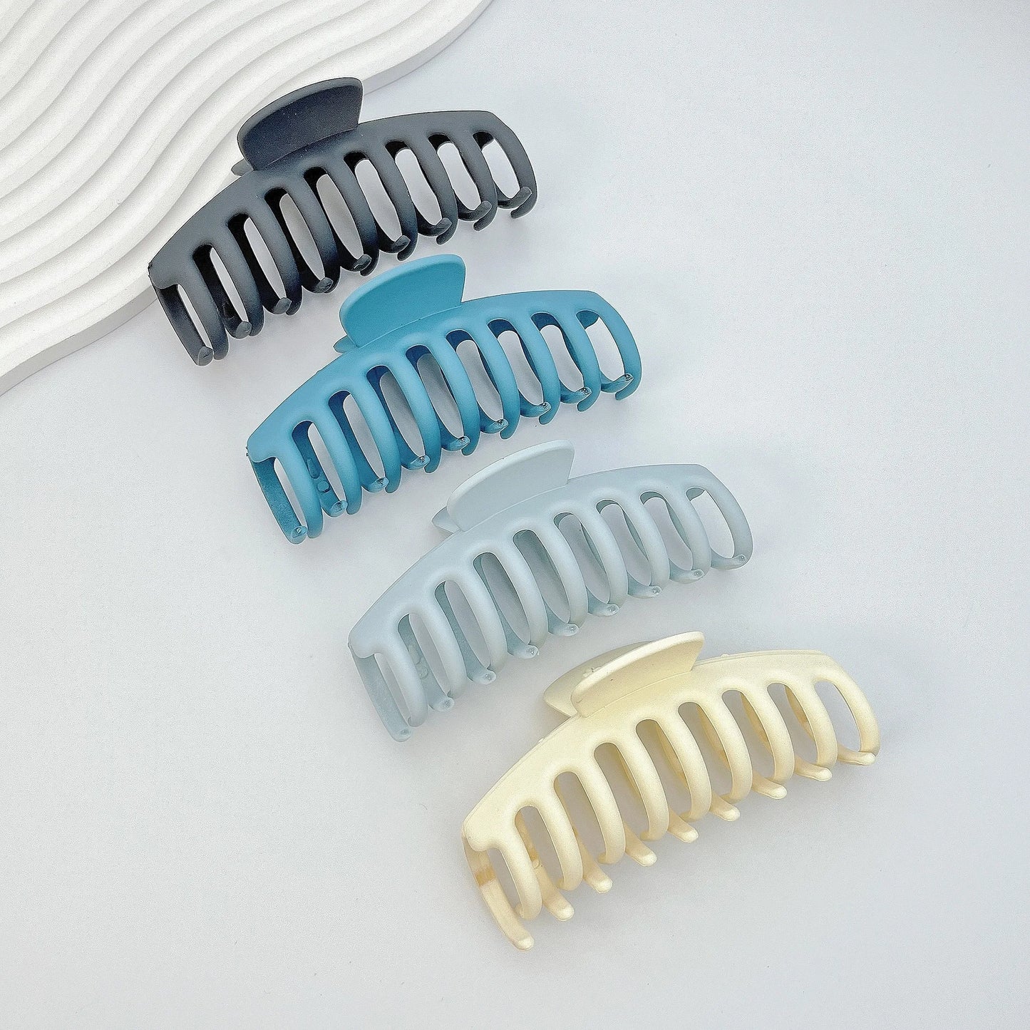 4Pcs/Set Keel 11Cm/4.33Inch Large Hair Clip Non-Slip Thick Hair Clip Matte Plastic Hair Clip Quick Bun Hair Clip Women'S Hair Ac