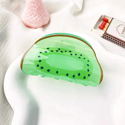 1Pc Fruit Based Acrylic Clip Creative Hair Accessory, Hair Clip at the Back of the Head, High-End Korean Version Shark Clip