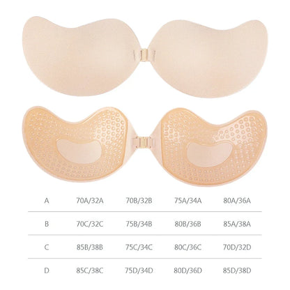 Invisible Strapless Adhesive Stick Bra Strapless Push up Bras Women Lingerie Seamless Silicone Nipple Covers Bralette Underwear