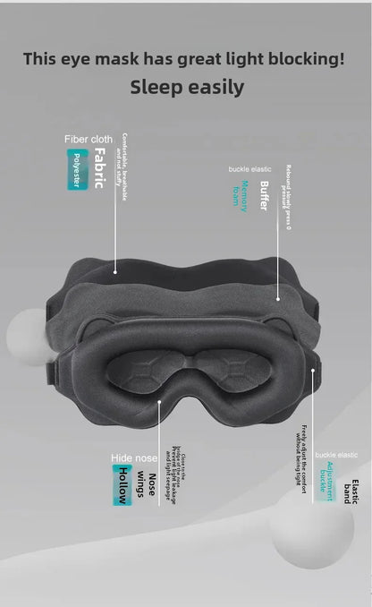 3D Sleeping Mask Block Out Light Sleep Mask for Eyes Soft Sleeping Aid Eye Mask for Travel Eyeshade Night Breathable Slaapmasker