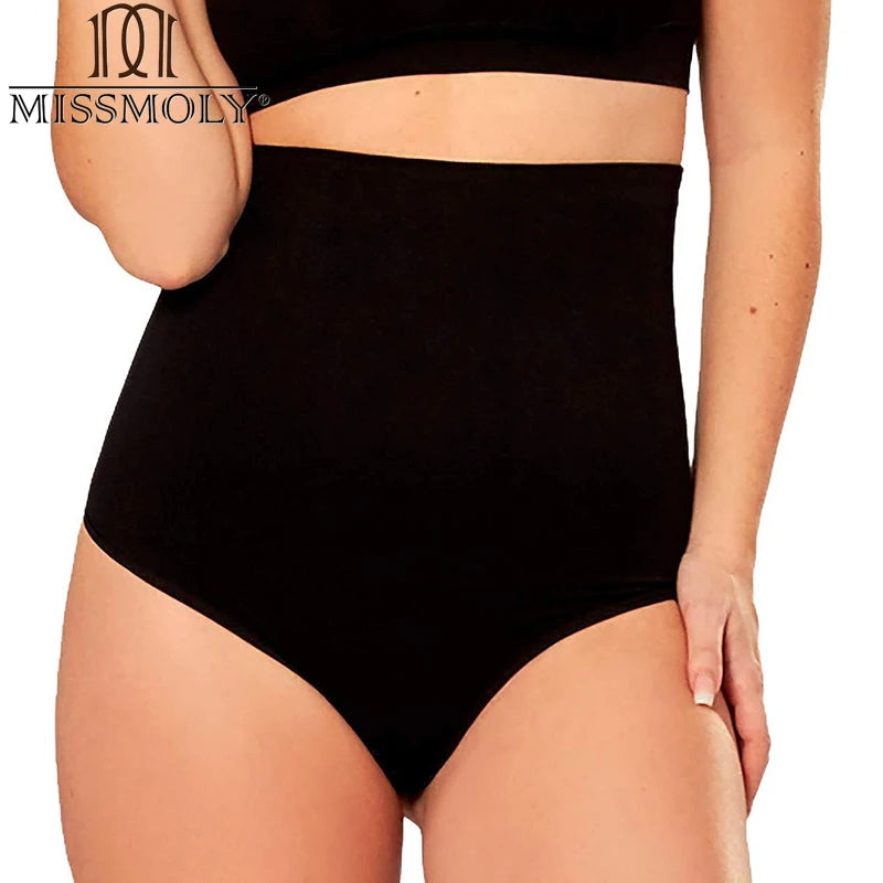 MISSMOLY Womens Shapewear Tummy Control Thong plus Size Shapewear Girdle High Waisted Body Shaper Slimming Compression Underwear